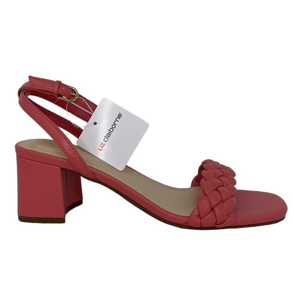 LIZ CLAIBORNE SANDALS NWT Pink Open Toes Strappy Braided 9.5 9 1/2 - Picture 1 of 12